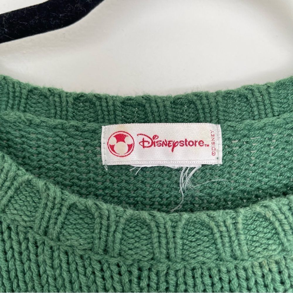 Disney Store Vintage Green Santa Mickey Mouse Sweater - Picture 2 of 4